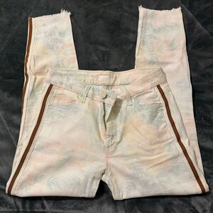 MOTHER Jeans the looker ankle fray jeans